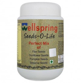 Wellspring Seeds-O-Life (Perfect Mix Of Flax Seeds, Sunflower Seeds, Pumpkin Seeds, Sesame Seeds)  Plastic Jar  400 grams